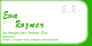 eva rozner business card